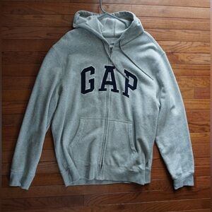 GAP Men's Zip-Up Gray Sweater